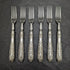 1868 British antique silver plate cutlery set 6x2 in mahogany case